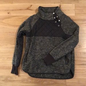 Grey quilted fleece